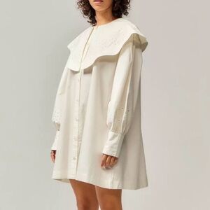 Damson Madder Mimi broderie anglaise cotton mini dress